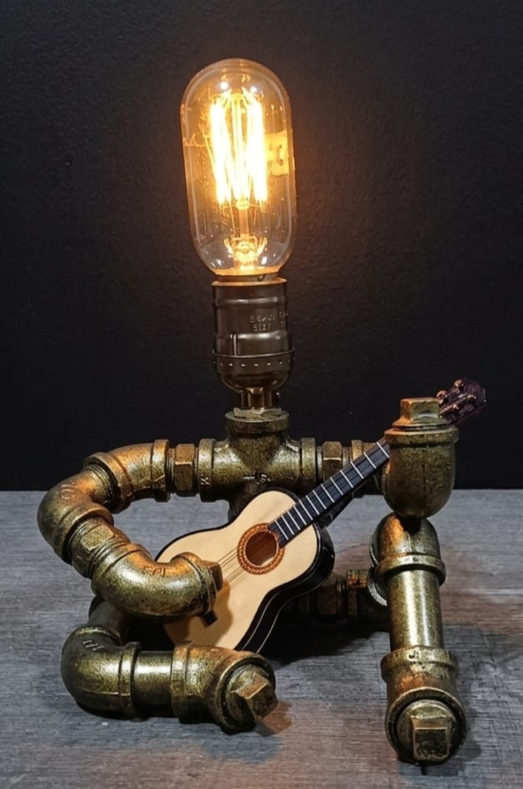 Musician Pipe Figure